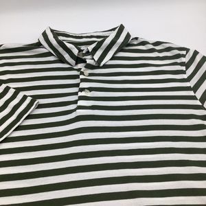 AG Mens Short Sleeve Polo‎ Green Striped Size XL